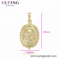 33693 Xuping diseño de moda Joyas de acero inoxidable 14K color oro Madonna colgante